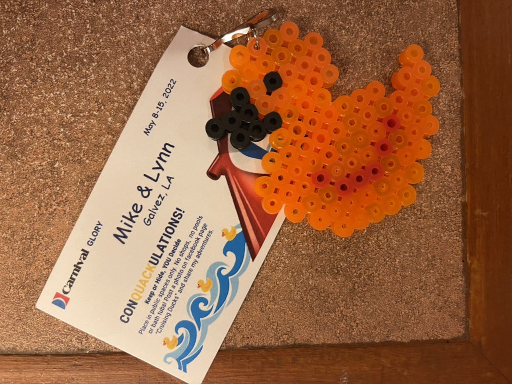 Found my first duck and today is my birthday.
#cruisingducks #carnivalglory #niftyfifty