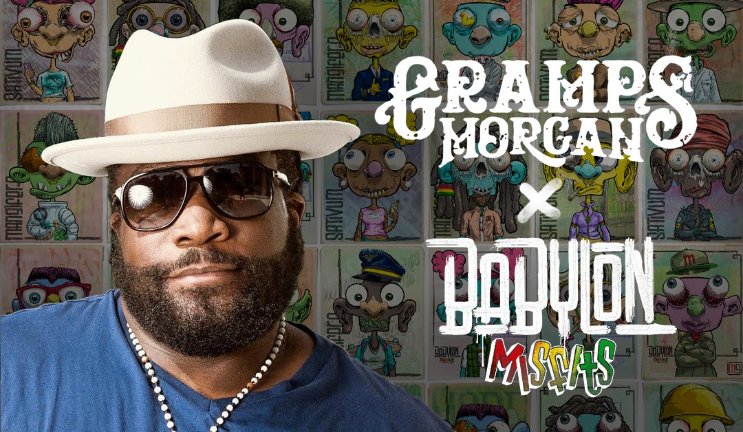 DimSum2099's tweet photo. A cool Nft collection for your consideration, great art, dope artist, outstanding  human being and nothing but positive vibes all around. @BabylonMisfits @skooJAH @LastKnownMarket @grampsmorgan https://t.co/BkPpM4DTgD
