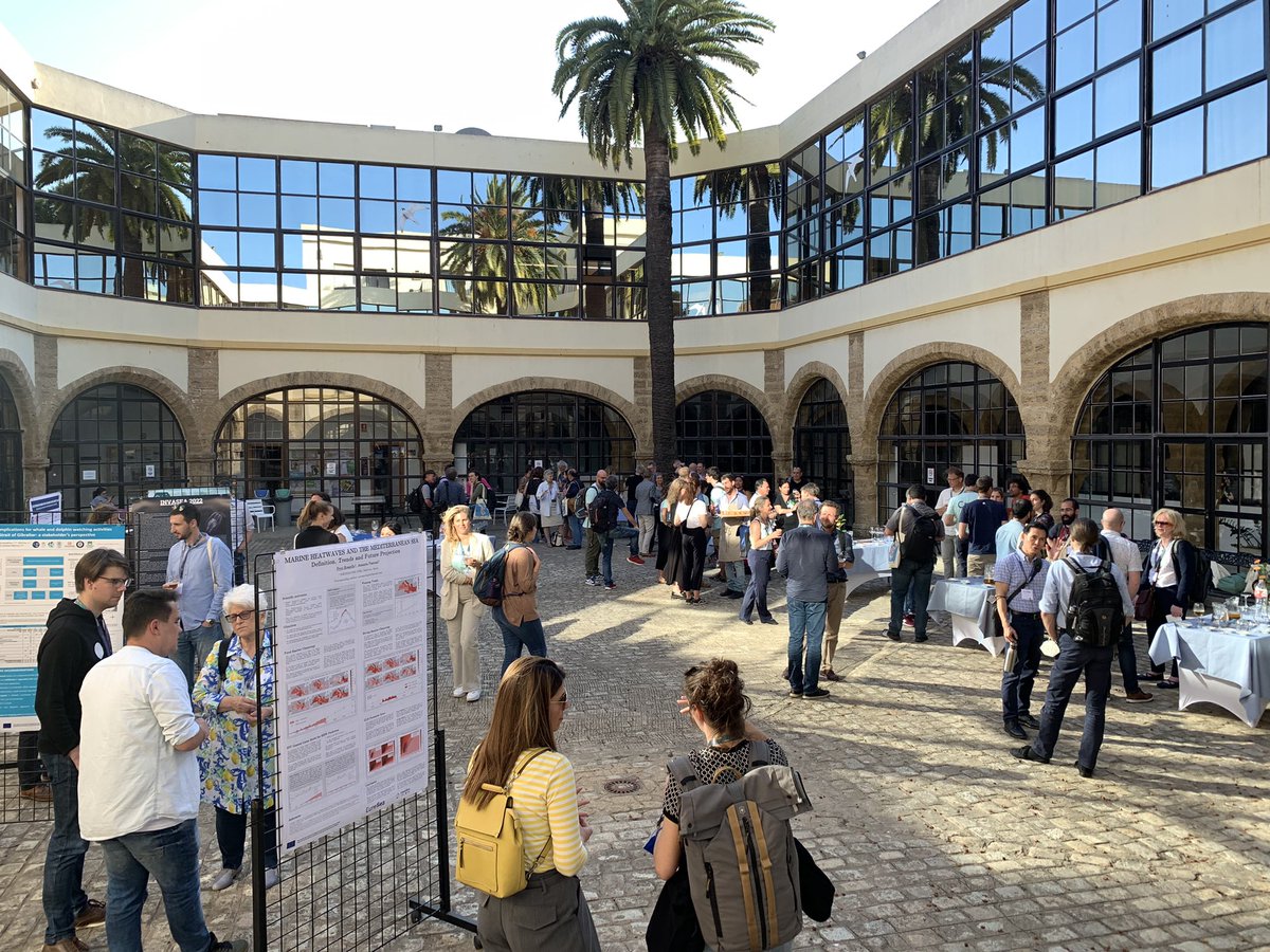 Euro_Sea's tweet photo. We are thrilled to have our 55 member-strong consortium together at the #EuroSea Annual Meeting in Cadiz this week, hosted by @CSIC @ICMAN_CSIC @SeaEuAlliance and @univcadiz! The poster session with early career researchers is a great start of this exciting #ocean week! 🌐🧑‍🔬🌊 https://t.co/pRmAqPyWg7
