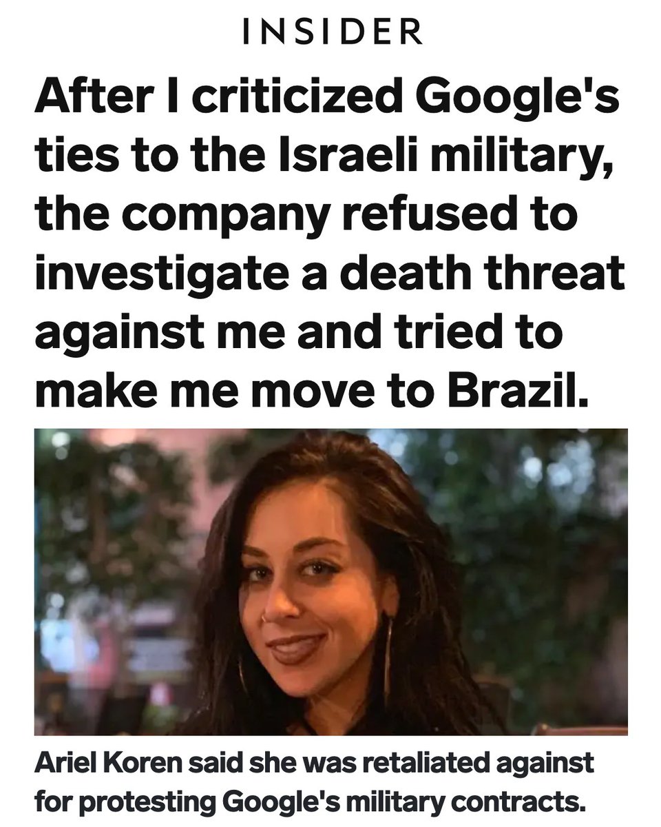 MPower_Change's tweet photo. @Google punished anti-Zionist Jewish worker @ariel_koko for demanding the company end its contract with the Israeli military. 
 
It's wrong to silence workers for speaking up for Palestinians.

But Google can make this right by ending its contract now.

https://t.co/k68UzQ6B04 https://t.co/gJkRTbwquC