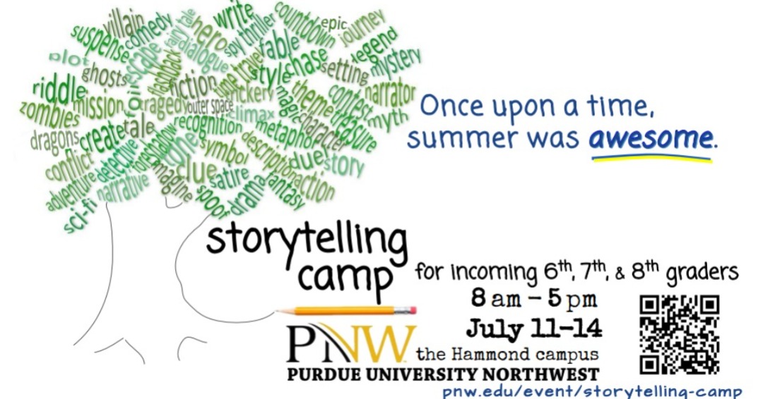 This summer from July 11th-14th, the PNW Hammond Campus will be having a storytelling event for incoming 6th, 7th, and 8th graders. Activities have been created to help with critical thinking and engage creativity. To register click the link: bit.ly/3wis1rB #pnwchess