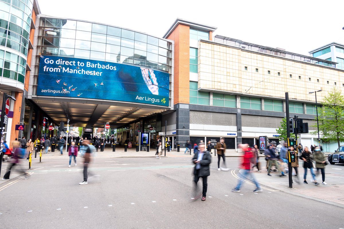 .@AerLingus uses #OOH to drive awareness of 3 new transatlantic routes direct from Manchester ✈.

We loved working on this campaign with @OMD_Ireland @wearerothco @PlexusOOH @OceanOutdoorUK @clearchanneluk @JCDecaux_UK 

#OOH #DOOH