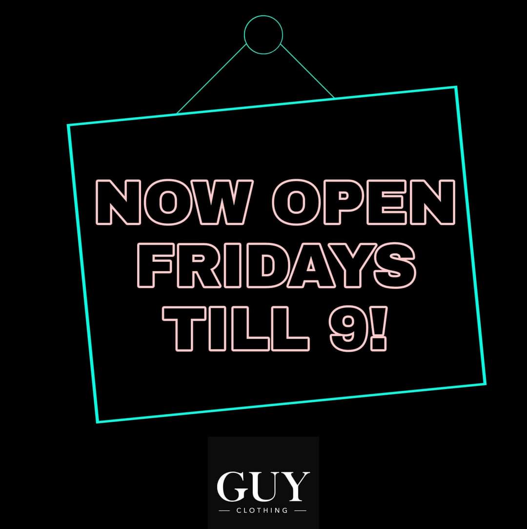 GuyClothing's tweet photo. Due to popular demand.
We are now opened every Friday till 9pm
#opened7days #menswear #shopping #formal #casual #clothing #footwear https://t.co/dXR11AfYcR