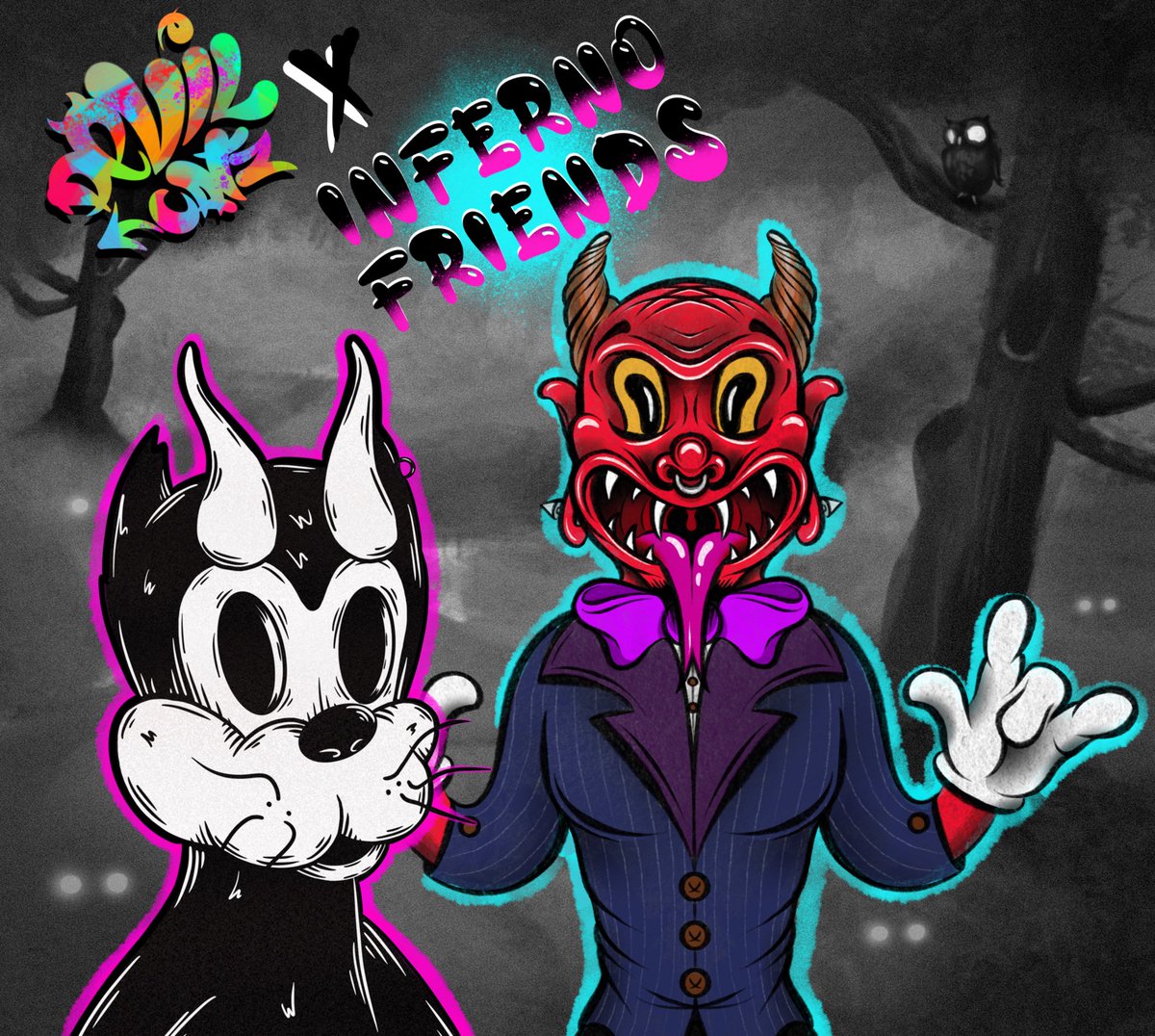 👿 ToonVerse X Inferno Friends 🔥 

Pleased to announce our official collaboration with 
<a href="/NFTToonVerse/">TOONVERSE</a>

🎉 5x WL Inferno Friends

🌟 5x WL ToonVerse

To Enter:
1) Follow 
<a href="/InfernoFriends/">Inferno Friends -MINTED-</a>
 &amp; 
<a href="/NFTToonVerse/">TOONVERSE</a>
 
2) Like &amp; RT
3) Tag 3 friends 

Ends in 24H!