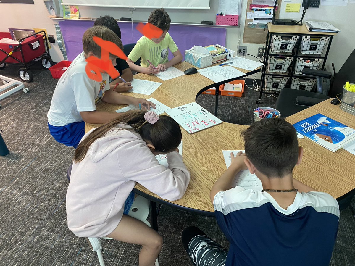 Subbing in 4th grade and I’m so impressed with the writing about reading. Students reworking some predictions in small group to include what, why, and how.