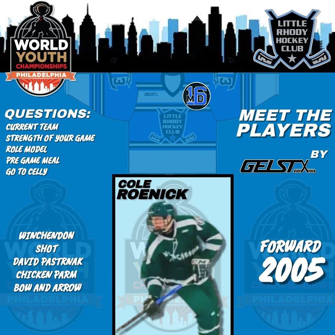 Littlerhodyhock's tweet photo. Meet the players…..More Forwards. Couple guys that can rip the puck. @playhockeywyc #Worlds #Forwards #DangleSnipeCelly #Heartbreaker #RollRhody https://t.co/744zYDWoUM