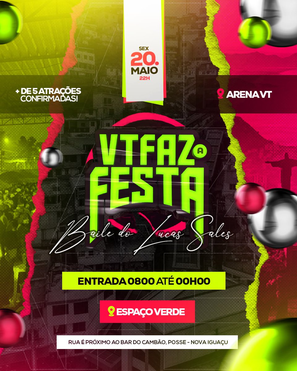 Vt_afesta's tweet photo. ⚠️ - ATENÇÃO , ATENÇÃO - ⚠️

VOLTAMOS COM TUDOOO!!🔥🥳

VT FAZ A FESTA APRSENTA : BAILE DO DJ LUCAS SALES DA B2 🇵🇾

20 DE MAIO ÀS 22 HORAS

• ESTÃO PREPARADOS⁉️🤔🇫🇷🇨🇴

SE ESSE POST BATER 100 CURTIDAS SOLTAREMOS O FLYER COM AS ATRAÇÕES! 🥵

📍ESPAÇO VERDE https://t.co/m1ztdXIenJ