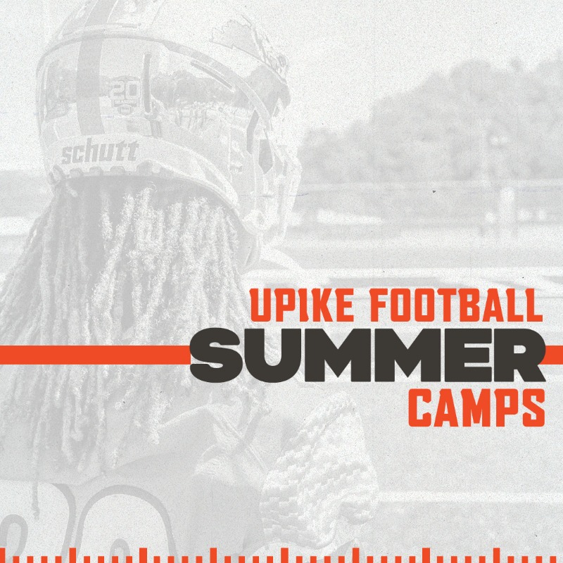 UPIKEAthletics's tweet photo. Bears football has opened registration for the program's 2022 summer camps! The coaching staff is ready to build skills and scout talent this summer at Bob Amos 🏉

@UPIKEFOOTBALL | #BearNation
