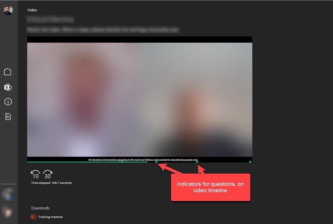 anandVragav's tweet photo. My current #PowerApps is a learning portal with embedded #StreamonSharePoint using the Video element in PowerApps, with knowledge checks along the video timeline. Since PowerApps cannot play videos on #SharePoint , embedded the app in a SharePoint site page. https://t.co/KKaePikNuF