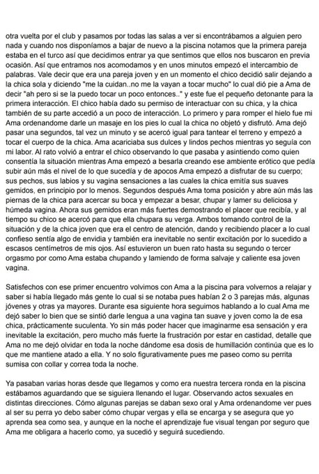 Relato Erotico Real                  #sumiso #bdsmِ #chastity #keyholder #castidad #cbt #sw #swinger<a href="/tag/sumiso"class="tags">#sumiso</a><a href="/tag/bdsm%D9%90"class="tags">#bdsmِ</a><a href="/tag/chastity"class="tags"><span>#chastity</span></a><a href="/tag/cbt"class="tags"><span>#cbt</span></a><a href="/tag/swinger"class="tags"><span>#swinger</span></a><a href="/tag/keyholder"class="tags"><span>#keyholder</span></a><a href="/tag/sw"class="tags"><span>#sw</span></a><a href="/tag/cuckcold"class="tags"><span>#cuckcold</span></a>