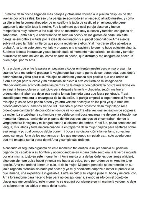 Relato Erotico Real                  #sumiso #bdsmِ #chastity #keyholder #castidad #cbt #sw #swinger<a href="/tag/sumiso"class="tags">#sumiso</a><a href="/tag/bdsm%D9%90"class="tags">#bdsmِ</a><a href="/tag/chastity"class="tags"><span>#chastity</span></a><a href="/tag/cbt"class="tags"><span>#cbt</span></a><a href="/tag/swinger"class="tags"><span>#swinger</span></a><a href="/tag/keyholder"class="tags"><span>#keyholder</span></a><a href="/tag/sw"class="tags"><span>#sw</span></a><a href="/tag/cuckcold"class="tags"><span>#cuckcold</span></a>