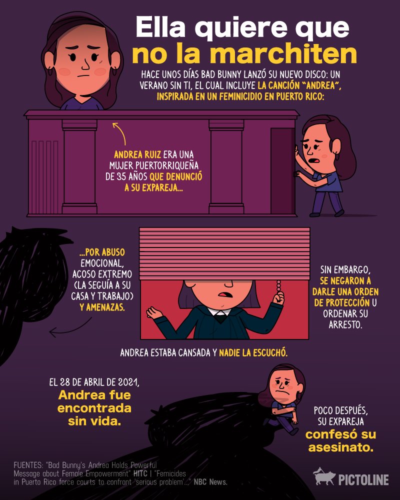 pictoline's tweet photo. Andrea 😞🥀
La canción de Bad Bunny inspirada en la historia de un feminicidio en Puerto Rico: https://t.co/PIhXSfwwqW