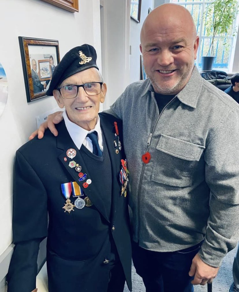 PaulHalloran68's tweet photo. Public Appeal! 

This is the great Joe Weaver. He went to war at 18. 

This Sunday he’s celebrating his 100th birthday. I’m asking people if they would kindly send him a 100th birthday card with a message to;

Mr Joe Weaver
C/O Batley IDLC
Churchfield Street
Batley
WF17 5DL https://t.co/rJvKPiex3L