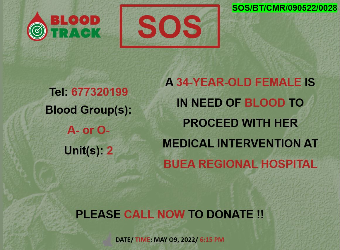 track_blood's tweet photo. #Buea 
#Cmr 
#help https://t.co/aLGM0wrDhK