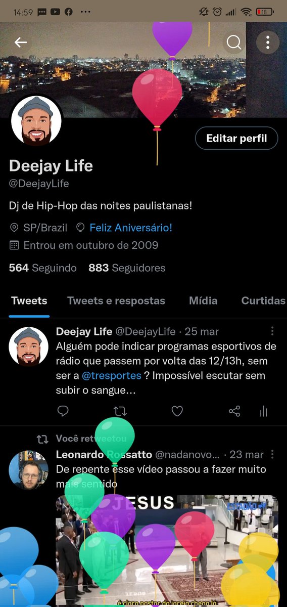 Subiram os balões!

Só tenho a agradecer, mais um ano com saúde pra poder continuar batalhando rumo a conquista dos meus objetivos!!!

Bora pra mais um ciclo, vamos por mais!