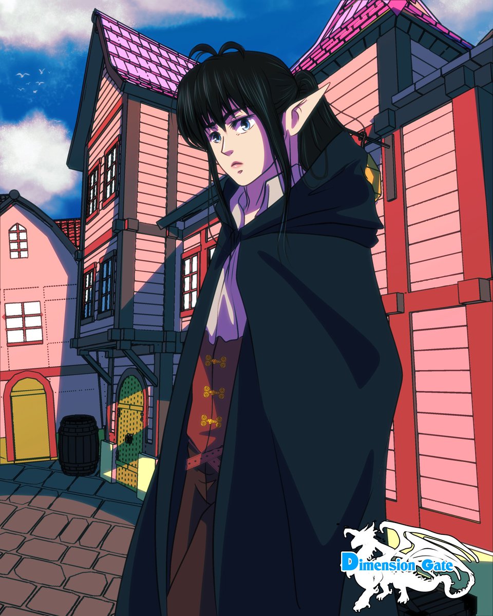 DG_Novel's tweet photo. New promo illustration for Dimension Gate.  First chapter of our graphic novel is available on patreon, as well as high quality printables for this piece without the watermark https://t.co/zCeXPQWiy2