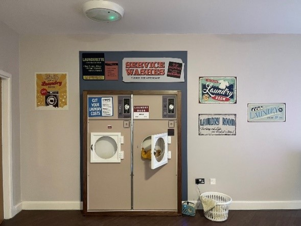 WeAreLSCFT's tweet photo. Our amazing dementia wards at The Harbour have four everyday settings, a corner shop, a train carriage, a view of the beach, and a laundrette to guide residents through the day with a sense of routine to help ease anxiety and confusion.

#MentalHealthAwarenessWeek #MHAW22 https://t.co/rr2qrAZHSa