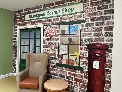 WeAreLSCFT's tweet photo. Our amazing dementia wards at The Harbour have four everyday settings, a corner shop, a train carriage, a view of the beach, and a laundrette to guide residents through the day with a sense of routine to help ease anxiety and confusion.

#MentalHealthAwarenessWeek #MHAW22 https://t.co/rr2qrAZHSa