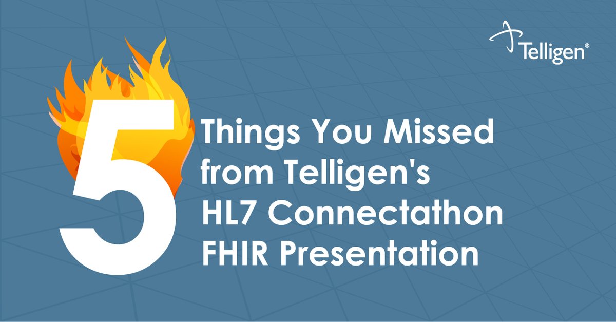 Telligen's tweet photo. See what you might have missed from last week's Health Level Seven Connectathon presentation on FHIR-based Quality Measures. https://t.co/OsHqBDEyRe
.
.
.
.
.
#FHIR #QualityMeasures #TeamTelligen #HL7 #interoperability #synthea #healthcareIT #qualityimprovement https://t.co/qCQ4hmBRwN