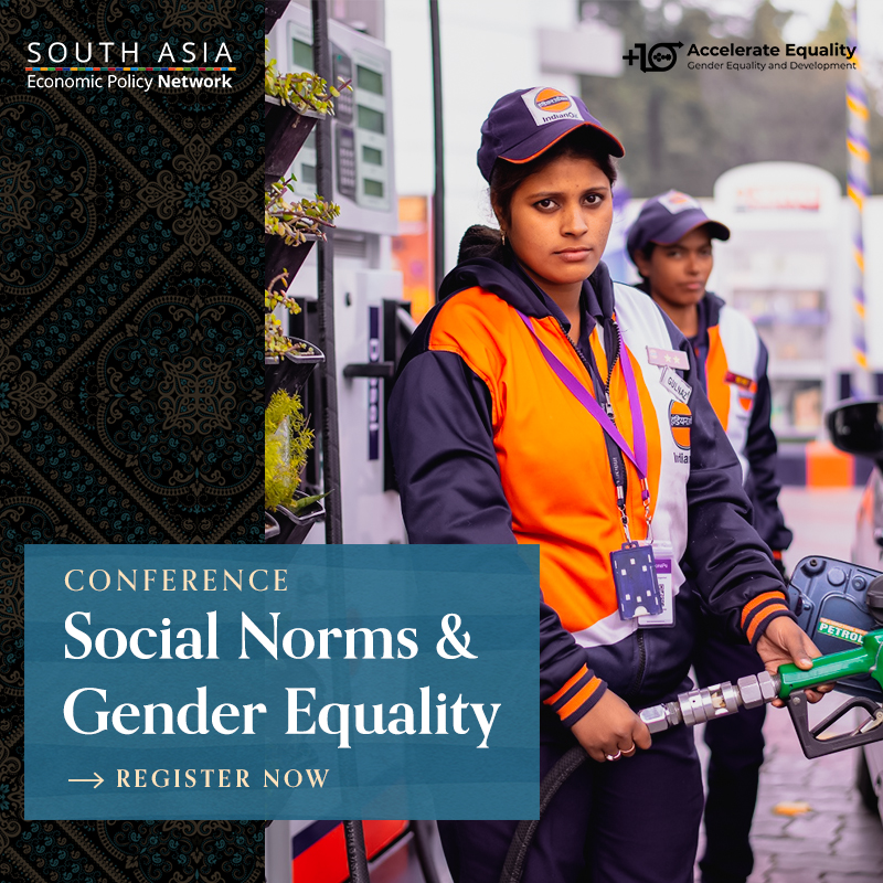 WorldBankSAsia's tweet photo. Join us for the 9th South Asia Economic Policy Network Conference on #SocialNorms and #GenderEquality, featuring presentations and discussions with experts across the region. Tune in on May 11 and 12: https://t.co/CwHu0hWD2c @WBG_Gender #ReshapingNorms #AccelerateEquality https://t.co/ESHBeLwNSF