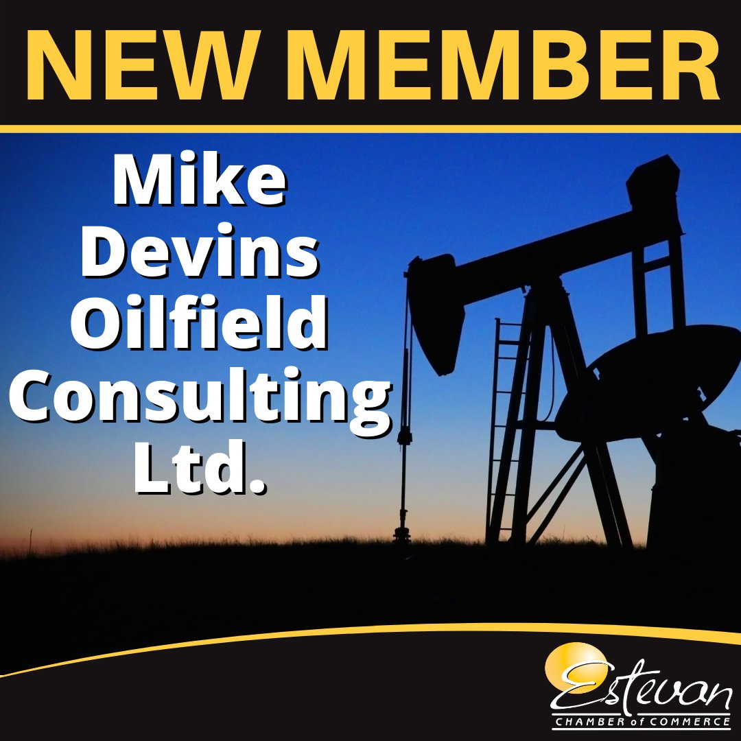 EstevanChamber's tweet photo. Welcome New Chamber Member, Mike Devins Oilfield Consulting Ltd. Have you checked out our Member Directory featuring over 325 organizations? Click to view! #EstevanChamber #MemberDirectory
https://t.co/xuT6rRuZ4C https://t.co/X52HIE5VB8
