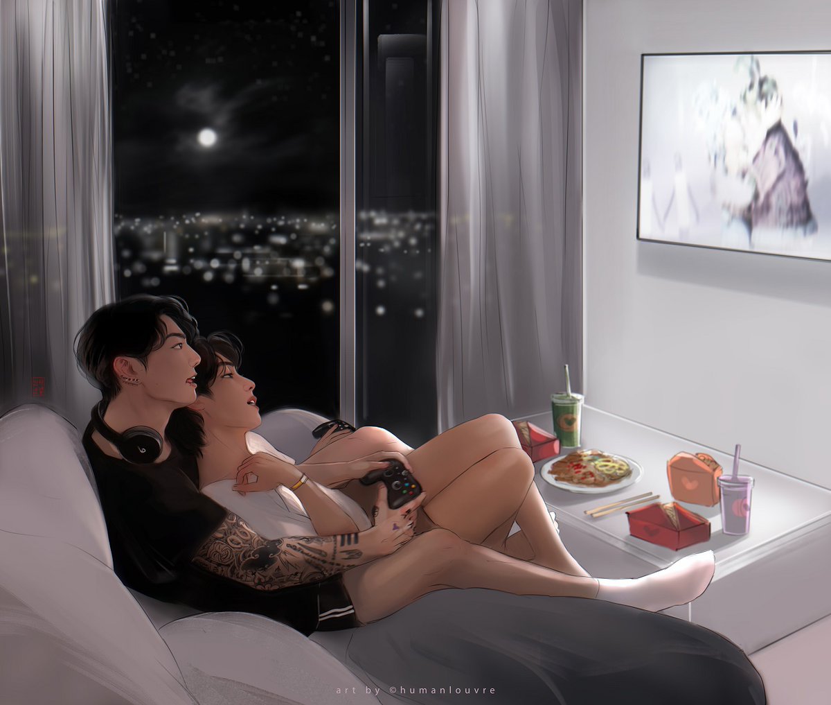 humanlouvreart's tweet photo. we play all night and sleep when the sun rises~ https://t.co/Oki6s1MmIu