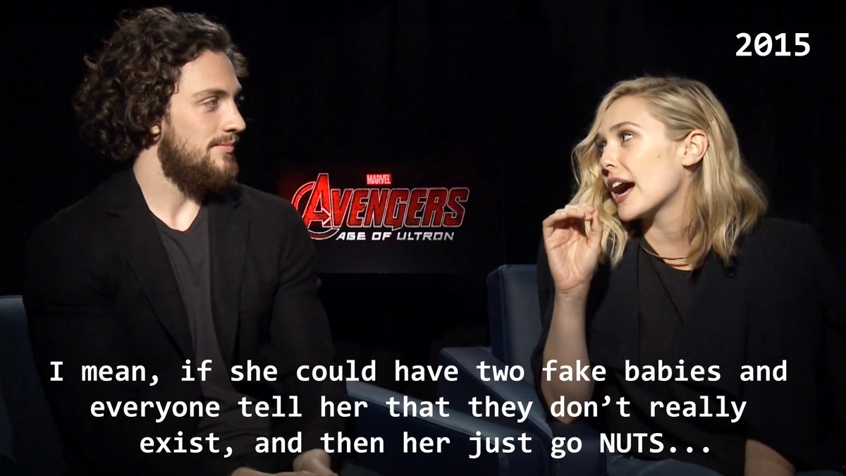 noradominick's tweet photo. how it started vs. how it's going (elizabeth olsen edition)
#multiverseofmadness https://t.co/BPqvaMKpN3