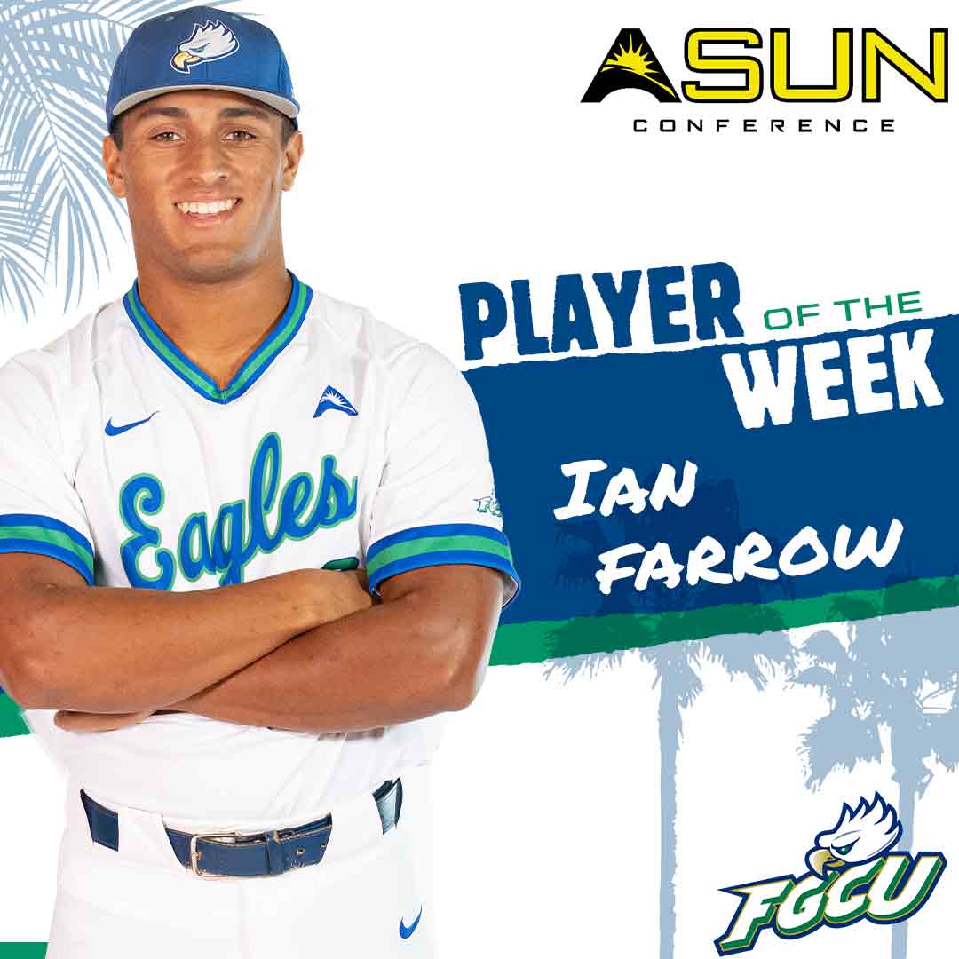 Huge Weekend for <a href="/IanFarrow42/">Ian Farrow™️</a> Nets Him ASUN Player of the Week for 2️⃣nd time!

🔷.667 AVG
🟩3 HR
🔷12 RBI
🟩6 Runs
🔷2.417 OPS

📰bit.ly/3LXUzxb

#WingsUp 🤙🦅⚾