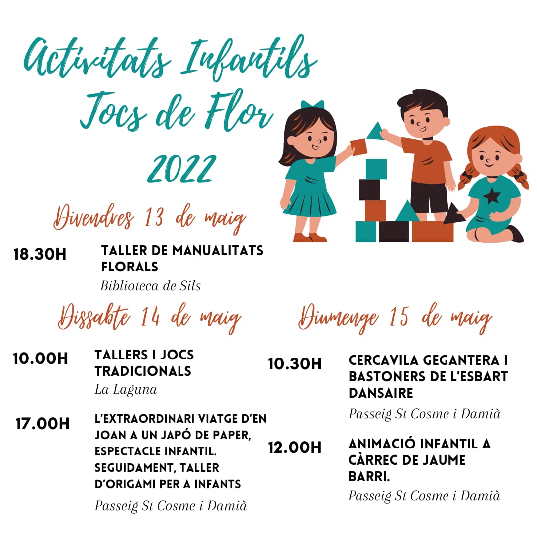 🖌️🎨✏️🎶ACTIVITATS INFANTILS PER TOCS DE FLOR 2022 La mainada també és protagonista de les flors. #TocsDeFlor2022 @tocsdeflor #vadinsectes #AjuntamentSils #Sils