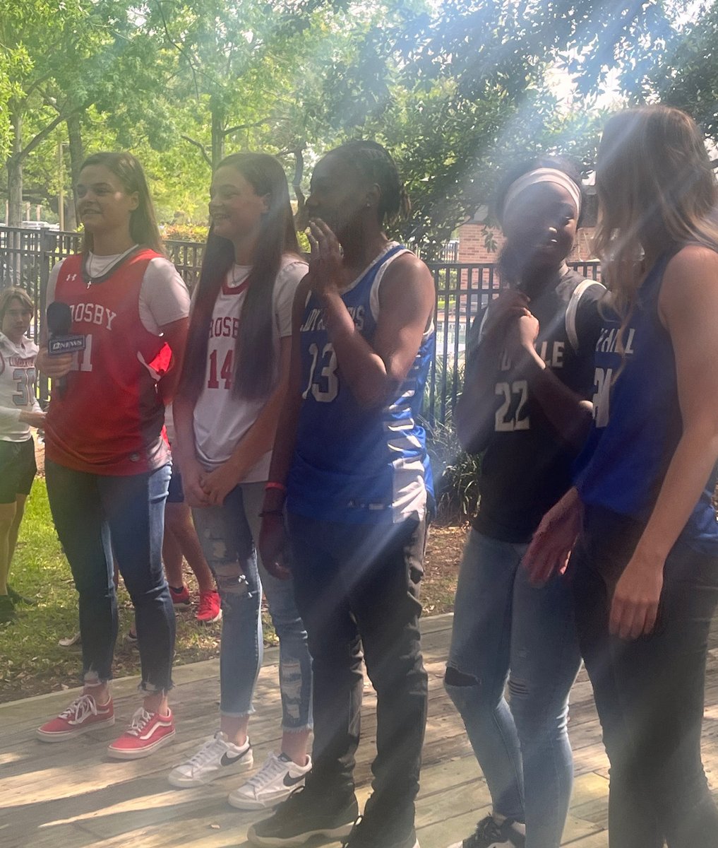 CrosbyISD's tweet photo. Congrats to @LadyCC_BBALL Cougars representing the @SETCA_Coaches West All Stars at @CHRISTUSHealth! Congrats to @caitharris03, @cortharris61, &amp; @prada_quoia. They play in the All Star game June 16 at East Chambers High. Interviews air today on Beaumont Channel 12. #thisisnow https://t.co/taHfJ53nyy