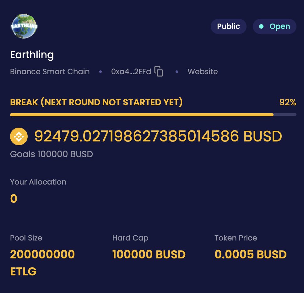 RichQuack's tweet photo. We just hit #softcap for @EarthlingEco IDO! 
$92,479 / $100k after diamond round, not bad considering we are in the middle of a #bearmarket. 

$752 Allocation for Paper Round to anyone who have staked 100B $QUACK

#RichQUACK #Launchpad #launchpads #IDO $BUSD $BTC #fearandgreed https://t.co/ayTx8tRZiL