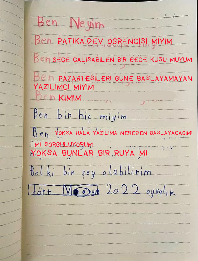 patika_dev's tweet photo. İsmail'in şiirinde biraz değişiklik yaptık, yazılımcılar yazsa nasıl olurdu deneyelim dedik! 😬🤐

#patikadev #ismail #benneyim https://t.co/ZUKqlk0xLm