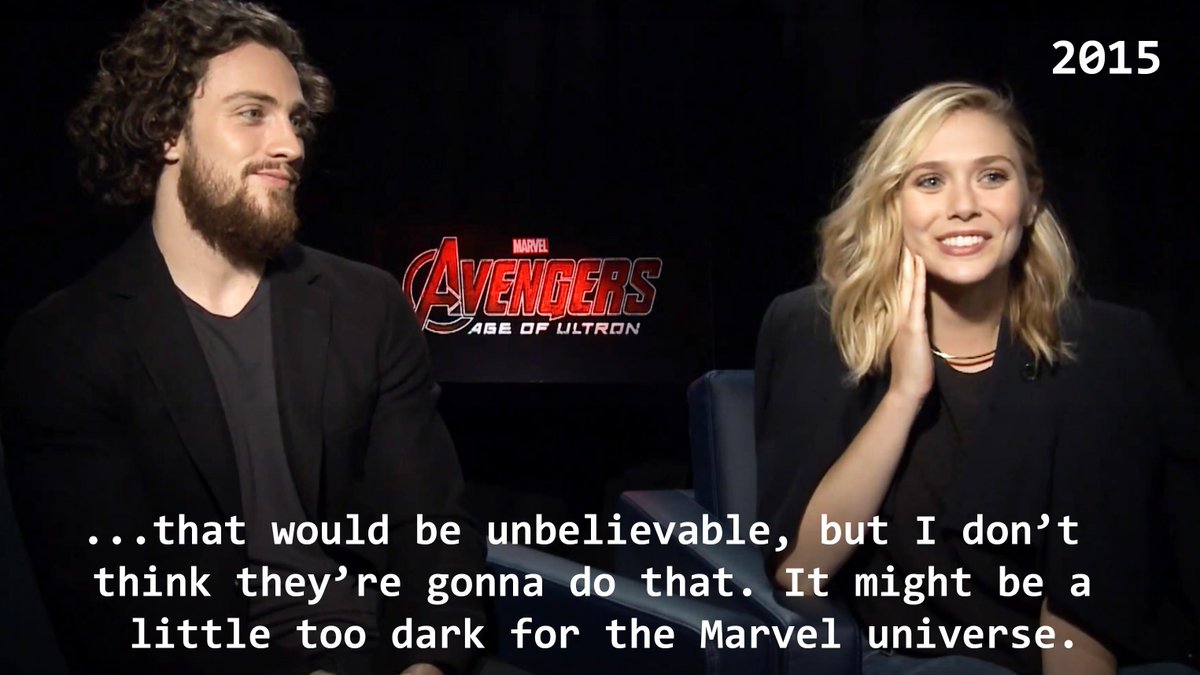noradominick's tweet photo. how it started vs. how it's going (elizabeth olsen edition)
#multiverseofmadness https://t.co/BPqvaMKpN3