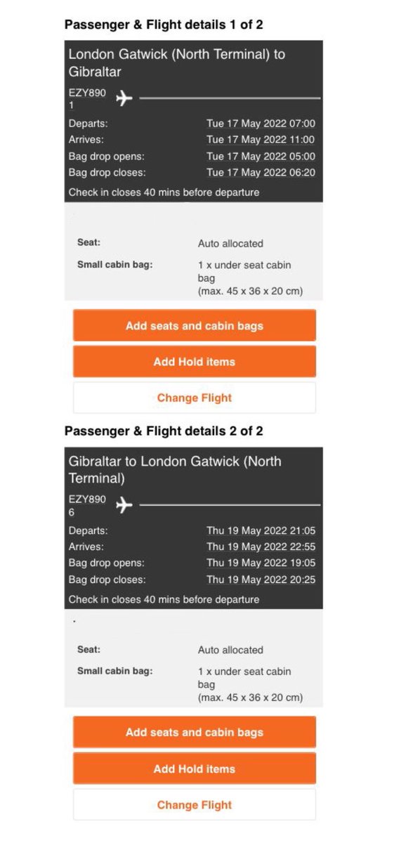 CCWHU1895's tweet image. 3 Outbound and return and 5 outbound flights for sale to Gibraltar for the EL Final Tuesday - Thursday / Tuesday 

Outbound and return - £90 plus name change 
Outbound only - £60 plus name change
#RangersFC #EuropaLeague #ELFinal