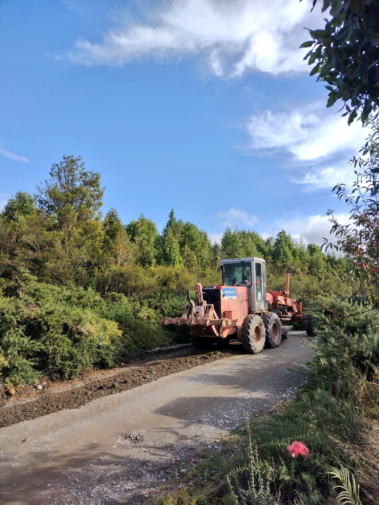 armandogilli's tweet photo. Quiero agradecer al alcalde de @munipuertomontt @GervoyAlcalde por acudir pronto a mi solicitud de que pase maquinaria por el camino en sector Las Canchas de la comuna, ayudando así, a muchos vecinos que transitan caminando o en vehículos por el lugar. Ese es el camino 💪 https://t.co/2MycTUdaYP