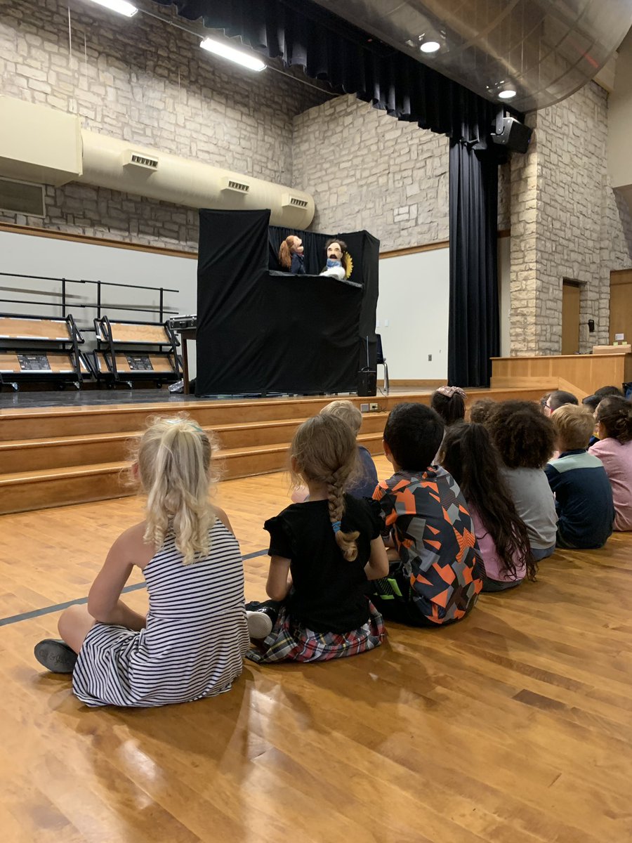 busy_librarian's tweet photo. Thank you to the @KyleLibrary for coming in person to discuss their summer reading program and all their fun activities they are going to have! Our @kespanthers loved the puppet show! #kyleesrocks https://t.co/BcPOJjIDF4
