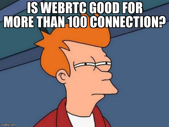 overflow_meme's tweet photo. Is webrtc good for more than 100 connection? https://t.co/oGQN2IbjG8 #reactnativewebrtc #simplewebrtc #webrtcandroid #webrtc #webrtcios https://t.co/UQHdVjyK0e
