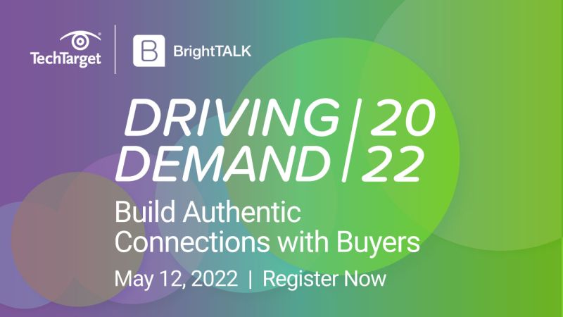 InformaTTGT's tweet photo. Join us May 12th for Driving Demand: Build Authentic Connections with Buyers, a @BrightTALK and @TechTarget Summit! We’ve gathered industry leaders to share how to engage real buyers &amp; build winning #DemandGen strategies. Register now to save your spot: https://t.co/EMYlKnZ7Wn https://t.co/wFNsShYrVc