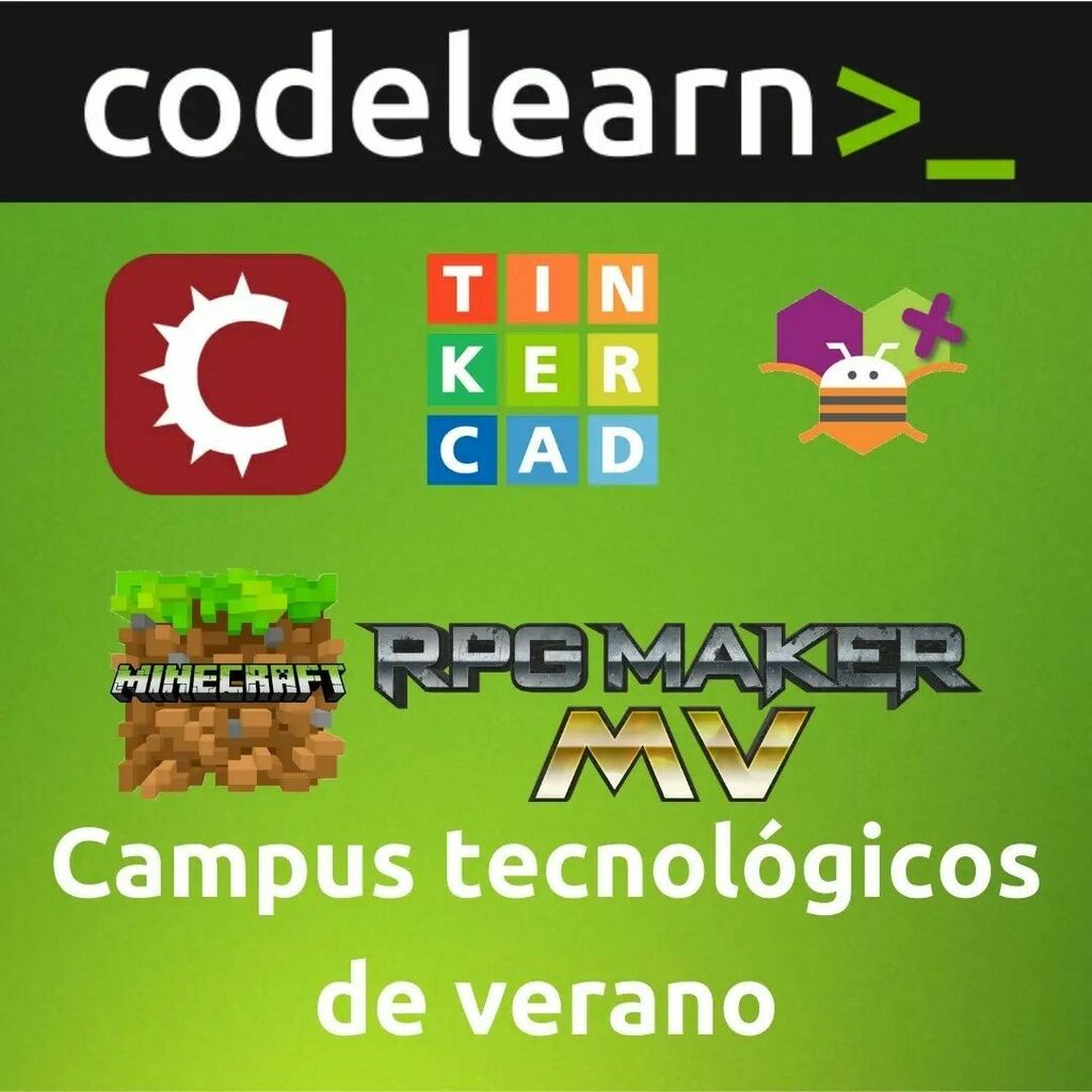 codelearnalcor's tweet image. Campus tecnológicos verano 2022.
Del 27 de Junio al 29 de Julio y del 29 de Agosto al 2 de Septiembre.
Programación de #videojuegos con #stencyl y #rpgmaker
Creación de #apps con #appinventor
Diseño e impresión 3d con #tinkercad
Reserva antes del 15 de mayo y tendrás …