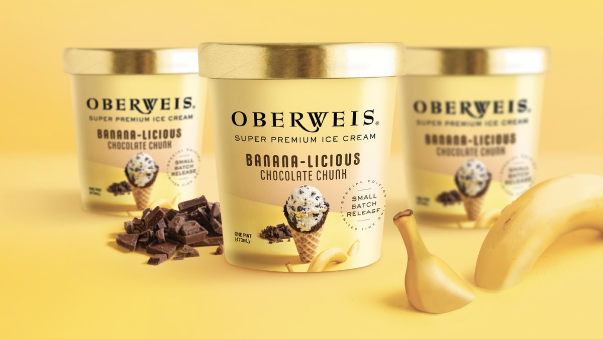 Oberweis's tweet photo. Our Banana-Licious pints are available to order through home delivery, but this small-batch won't last so order today! 🍌🐒🍨 https://t.co/lepGPe7gZm #bananalicious #oberweissmallbatch #smallbatchpints https://t.co/C8RVxfZ92o