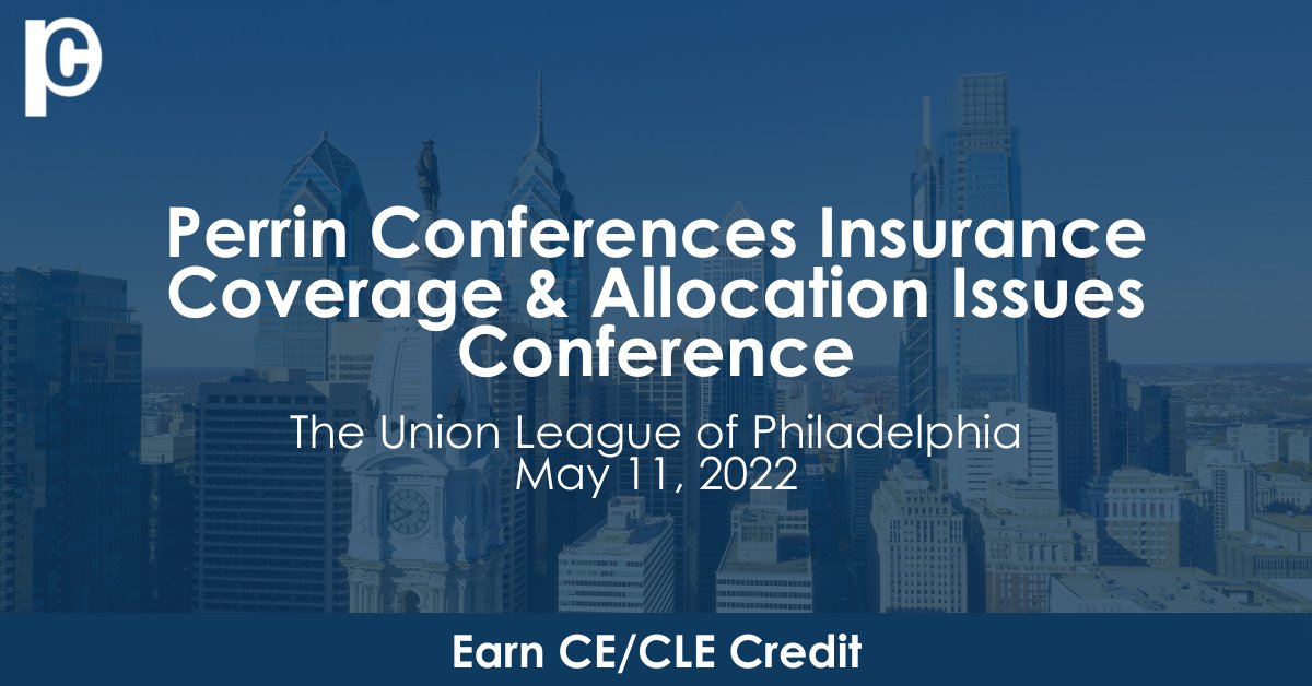 We are looking forward to our Insurance Coverage &amp; Allocation Issues Conference on Wednesday at the Union League of Philadelphia! Don't miss out! Click the link below to register: perrinconferences.com/conferences/in…
#PerrinConferences #insurancecoverage #allocation #conference #insurance