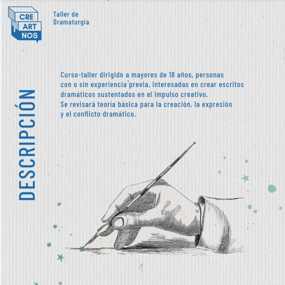 sur_oeste's tweet photo. Nueva emisión del taller de dramaturgia. #pagoanticipado @creartnos https://t.co/shrgqJ7y3E