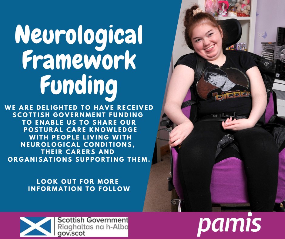 PAMIS (@pamis_scotland) on Twitter photo So pleased to announce we've received funding from <a href="/scotgov/">Scottish Government</a> Neurological Framework fund. Now we can share <a href="/PAMIS_Scotland/">PAMIS</a> #posturalcare knowledge with people living with neurological conditions and their carers. Here's to the next 12 months <a href="/HumzaYousaf/">Humza Yousaf</a> #YourPostureMatters So pleased to announce we've received funding from <a href="/scotgov/">Scottish Government</a> Neurological Framework fund. Now we can share <a href="/PAMIS_Scotland/">PAMIS</a> #posturalcare knowledge with people living with neurological conditions and their carers. Here's to the next 12 months <a href="/HumzaYousaf/">Humza Yousaf</a> #YourPostureMatters