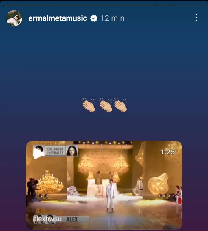 iamaravendor's tweet photo. NON ERMAL CHE METTE NELLE STORIE L'ESIBIZIONE DI PICCOLA ANIMA😭 https://t.co/7S16zRP1W5