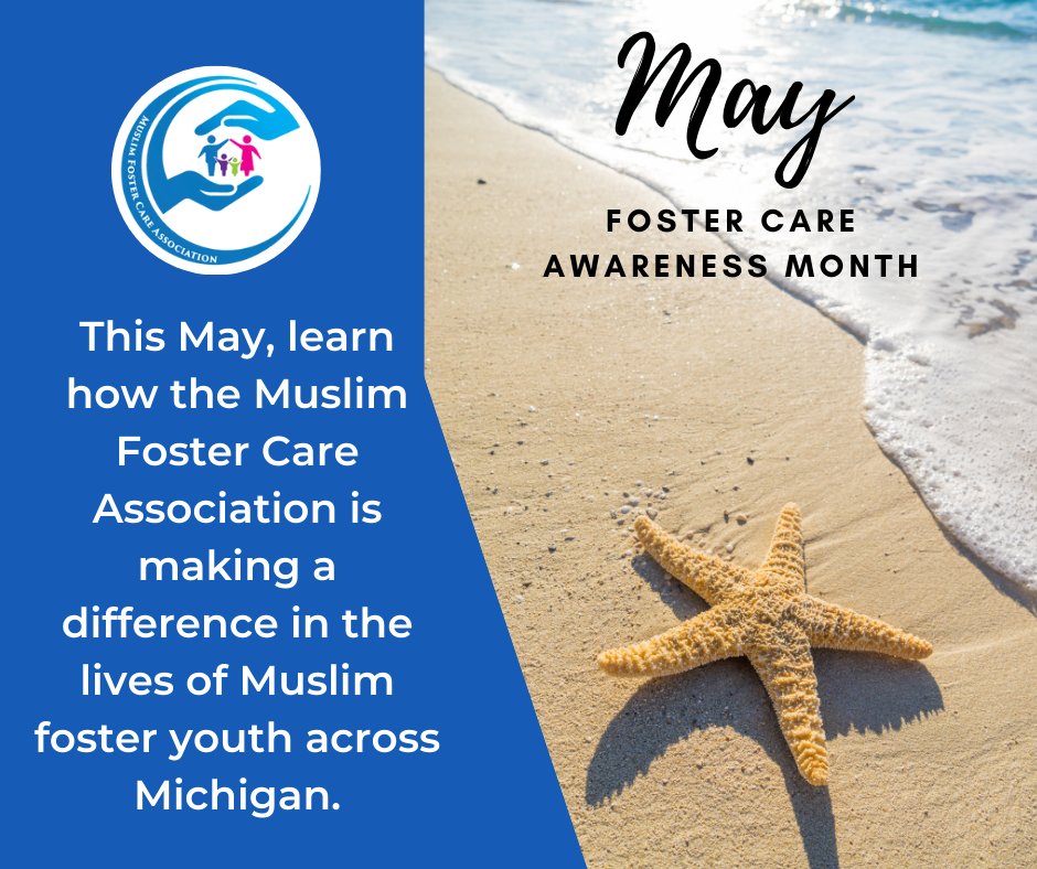 MuslimFoster's tweet image. May is Foster Care Awareness Month. And MFCA is making a difference in the lives of Muslim Foster youth every day. Learn more about our work at muslimfostercare.org