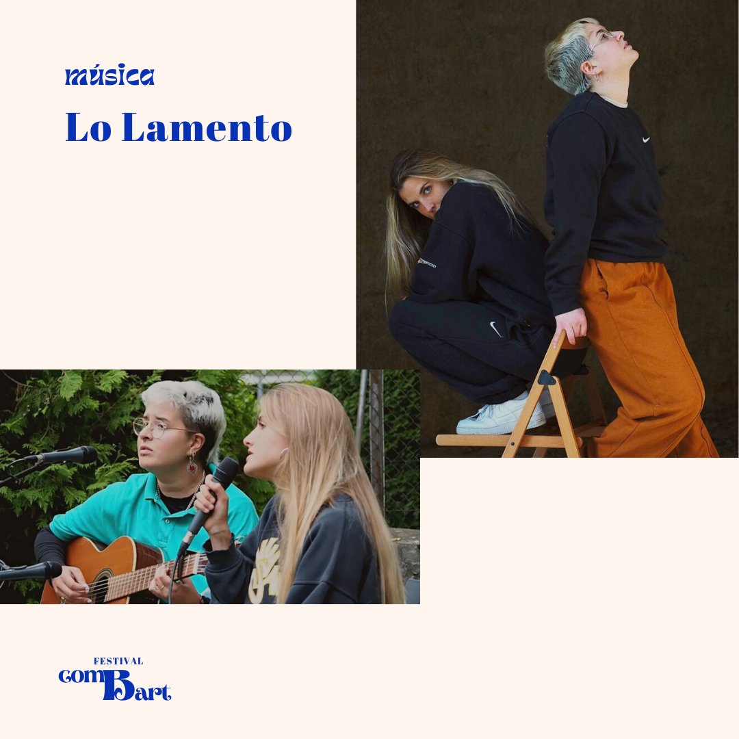 combartfestival's tweet photo. 💐 Lo Lamento és un grup d’estil Indie-Pop que parla de les vivències de dues noies de Montcada. S'allunyen de les melodies tristes i minimalistes per trobar-se en un estil més mogut i alegre.

No us les perdeu al festival comBart❕

🎫 Entrades a la venda a partir del 16 de maig https://t.co/wCysPlFxUK