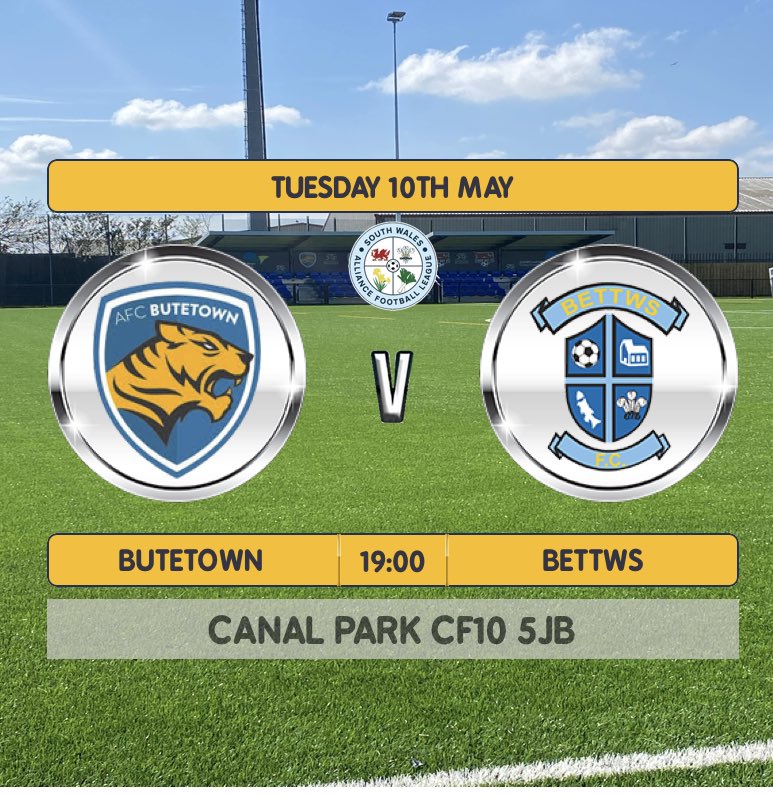 🔵🔵
Tomorrow evening we welcome <a href="/bettws_fc/">Bettws FC</a> to Canal park, in a huge promotion decider. 

Biggest game of the season so far, which could see the boys clinch promotion..

Come down and see the boys over the line..
🔵🔵
#UppaButetown #Grassroots #Supportlocal