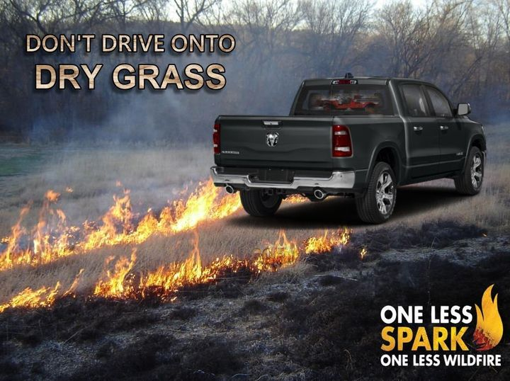 CCFirenIncident's tweet image. Avoid parking / driving on Dry Grass / Dry Vegetation. Maintain your Spark Arrestor and ensure in good working condition. Stay on approved roadways/trails. #OneLessSpark #OneLessWildFire #PreventWildFires #WildFirePreventionTips  facebook.com/groups/Cochise…
