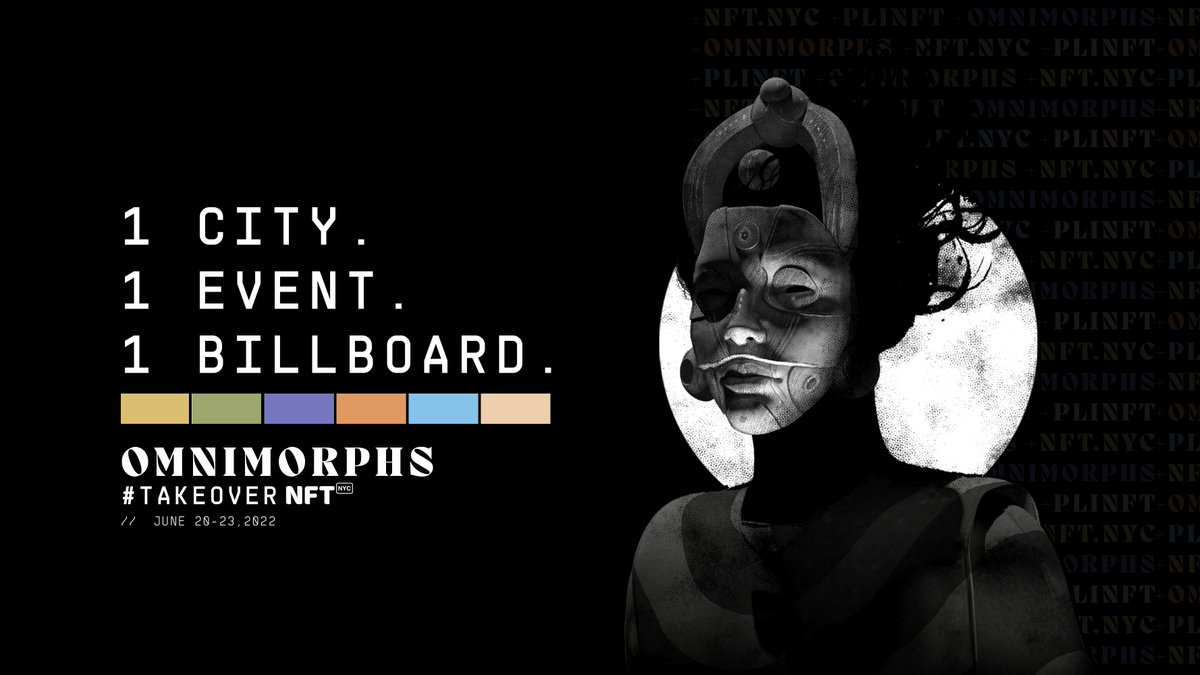 omnimorphs's tweet photo. 1 City. 1 Event. 1 Billboard.

Omnimorphs are joining the largest screens at the biggest NFT event of the year!
#StayTuned  #NFTNYC  

🎭 1 OMNIMORPHS GIVEAWAY! 🎭

+ Like + Retweet
+ Tag your friends
+ Comment what #omnimorphs you want to see up there! https://t.co/XHjbOKdW7M