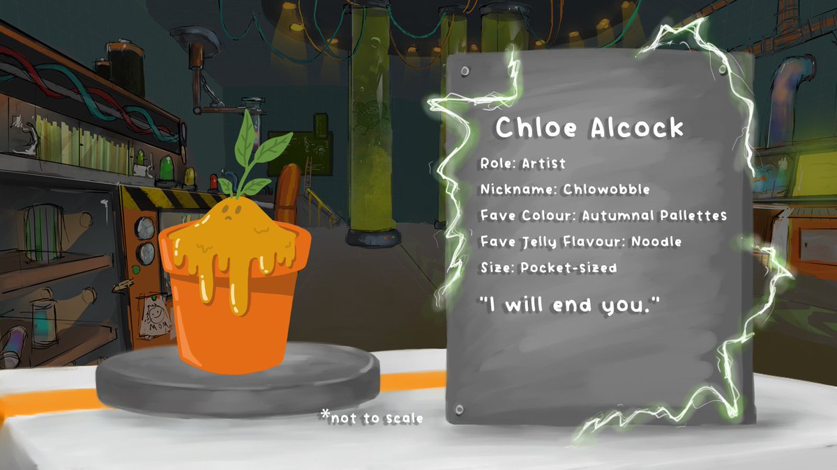 Meet <a href="/VeryDeadZed/">Chloe</a> 

"I am a 23 year old grandma. I spend most of my time playing games like Beat Saber, Tetris and Sea of Thieves but I also really enjoy baking and crochet! I am an artist for Jelly Brain focusing in 2D but also expanding my skills to 3D!"